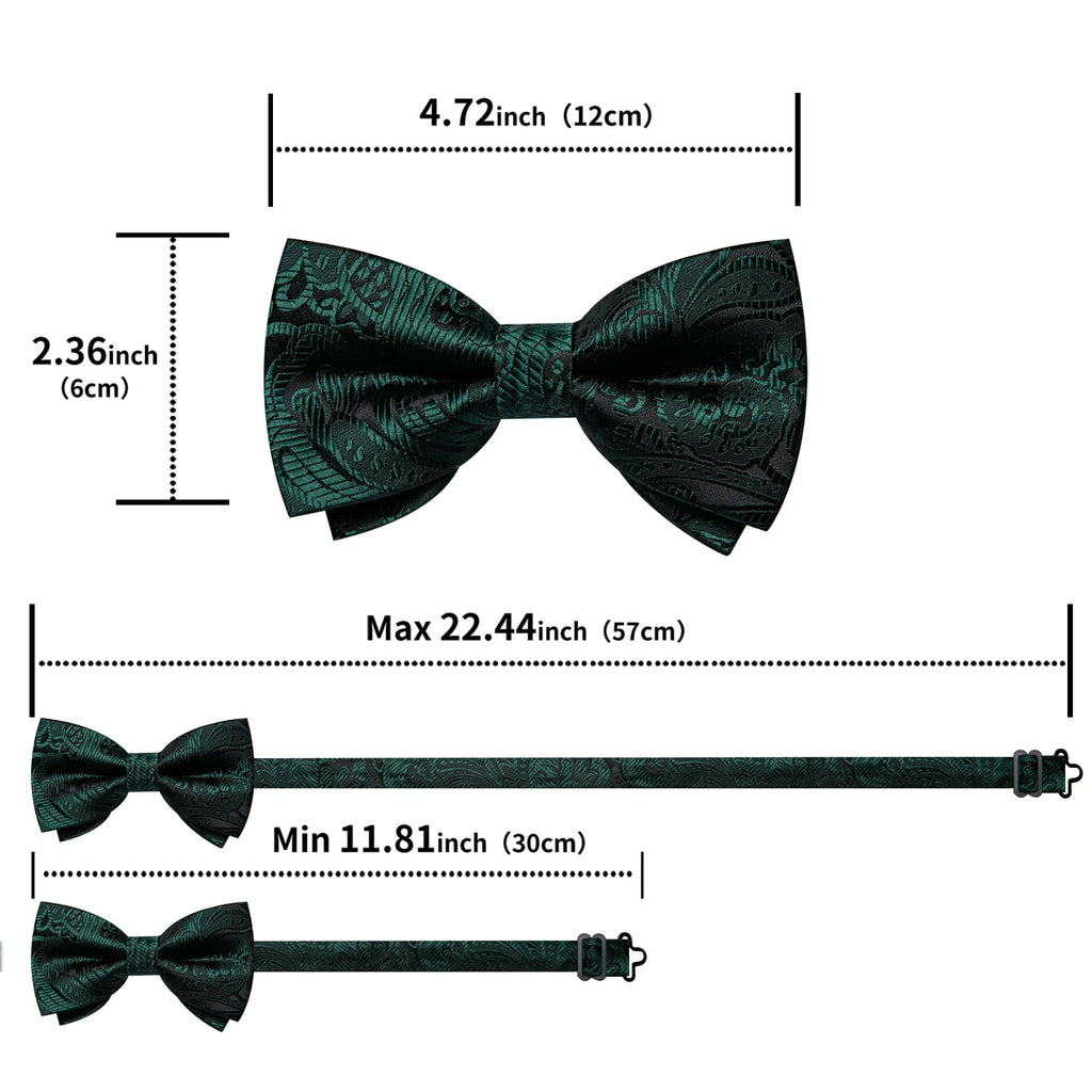 GentCrest Green Paisley Bowtie Set - Image 5