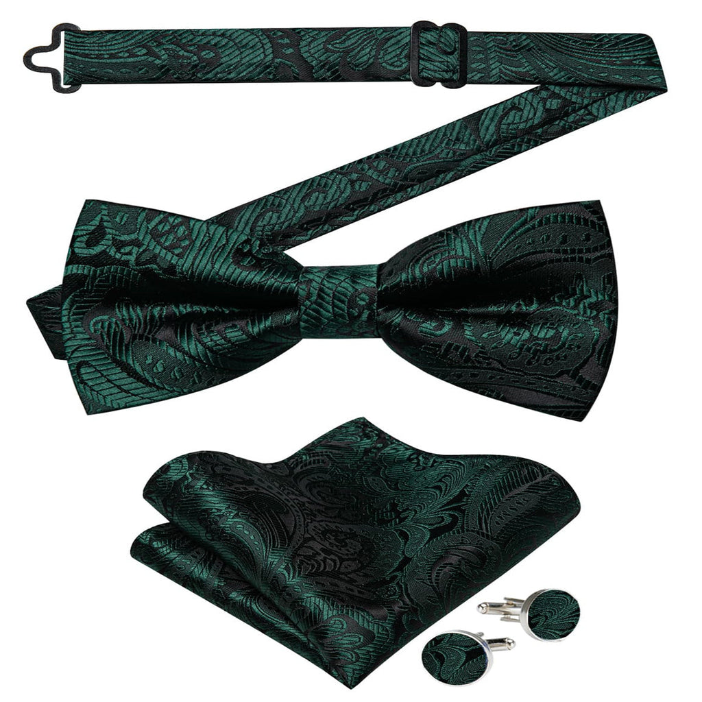 GentCrest Green Paisley Bowtie Set - Image 4