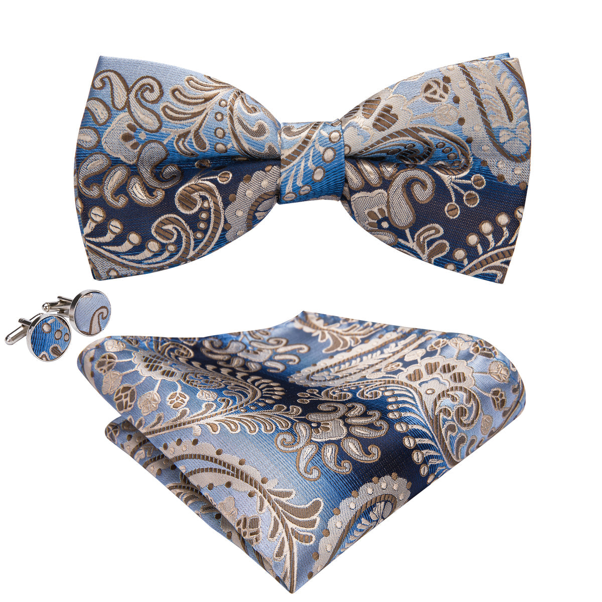 Luxury Paisley Bow Tie Set - GentCrest