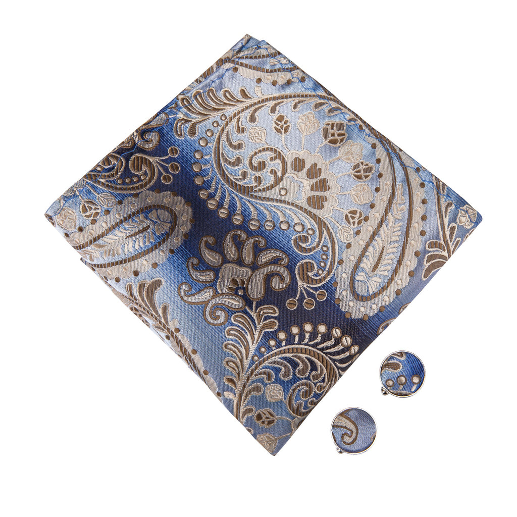 GentCrest Blue Paisley Bowtie Set - Image 5