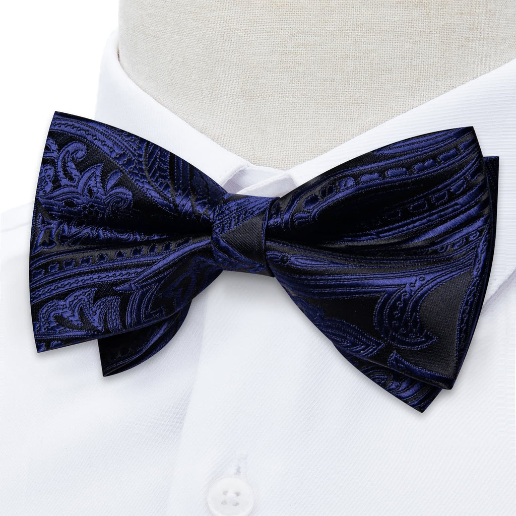 GentCrest Blue Paisley Bowtie Set - Image 2