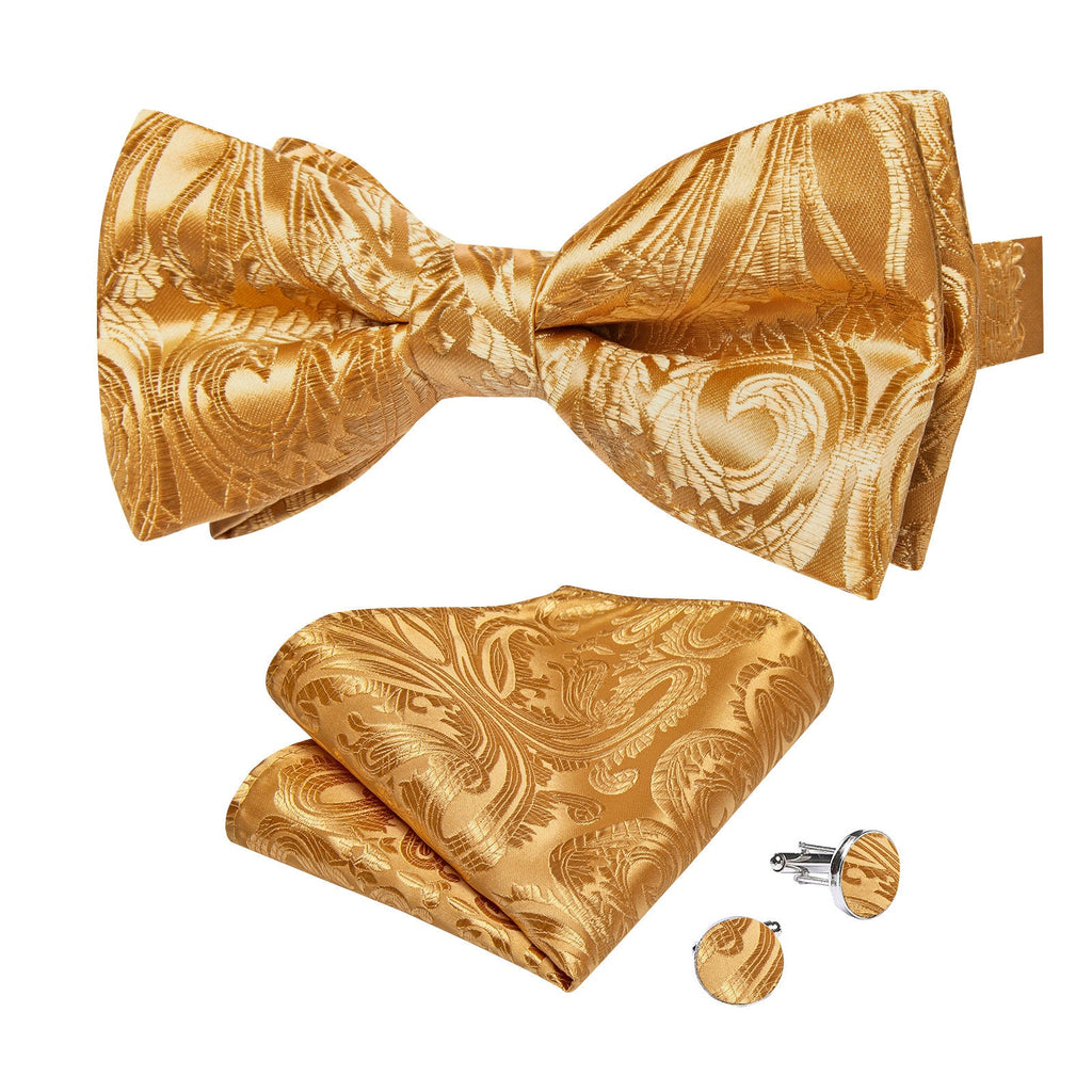 GentCrest Gold Paisley Bowtie Set - Image 2