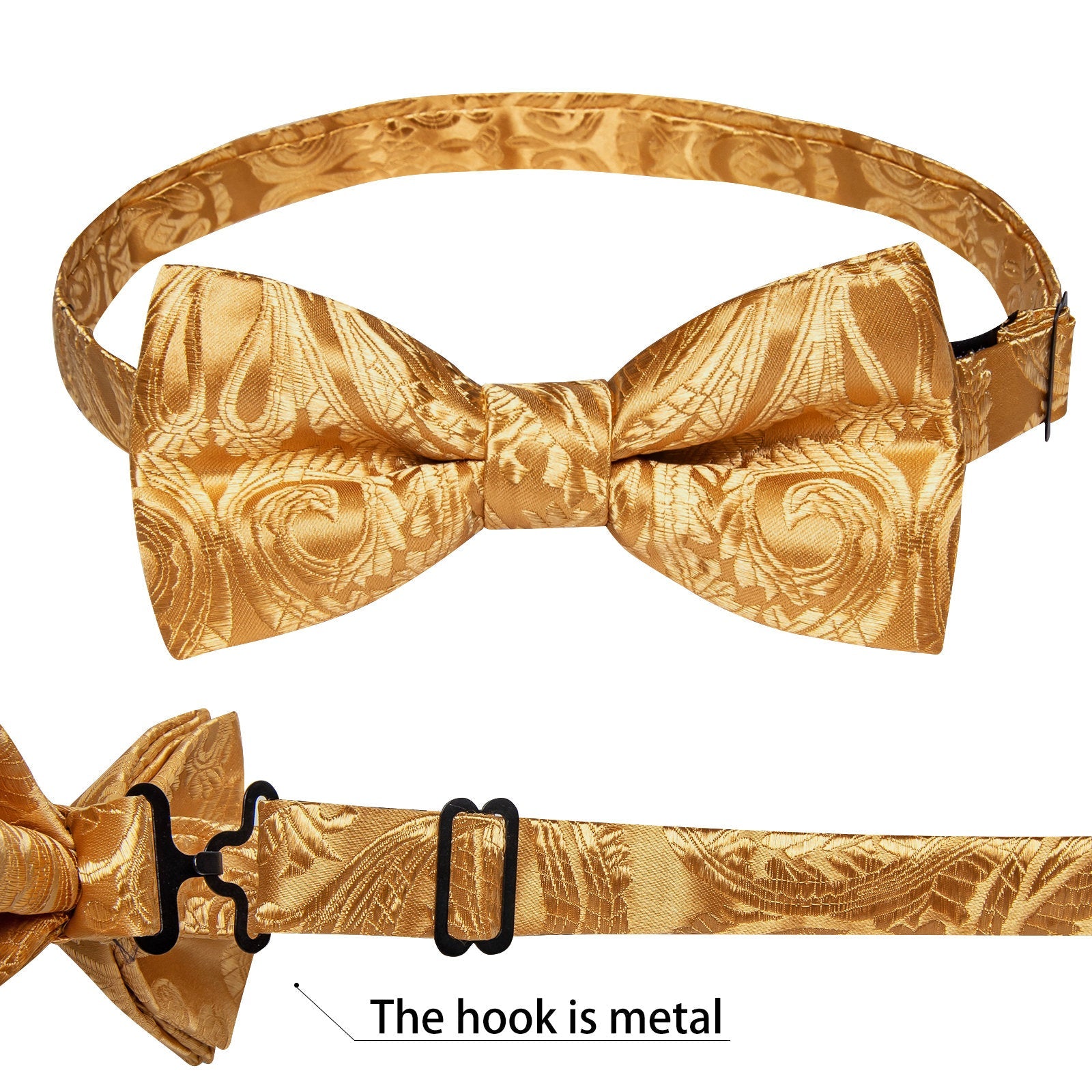 GentCrest Gold Paisley Bowtie Set - Image 3