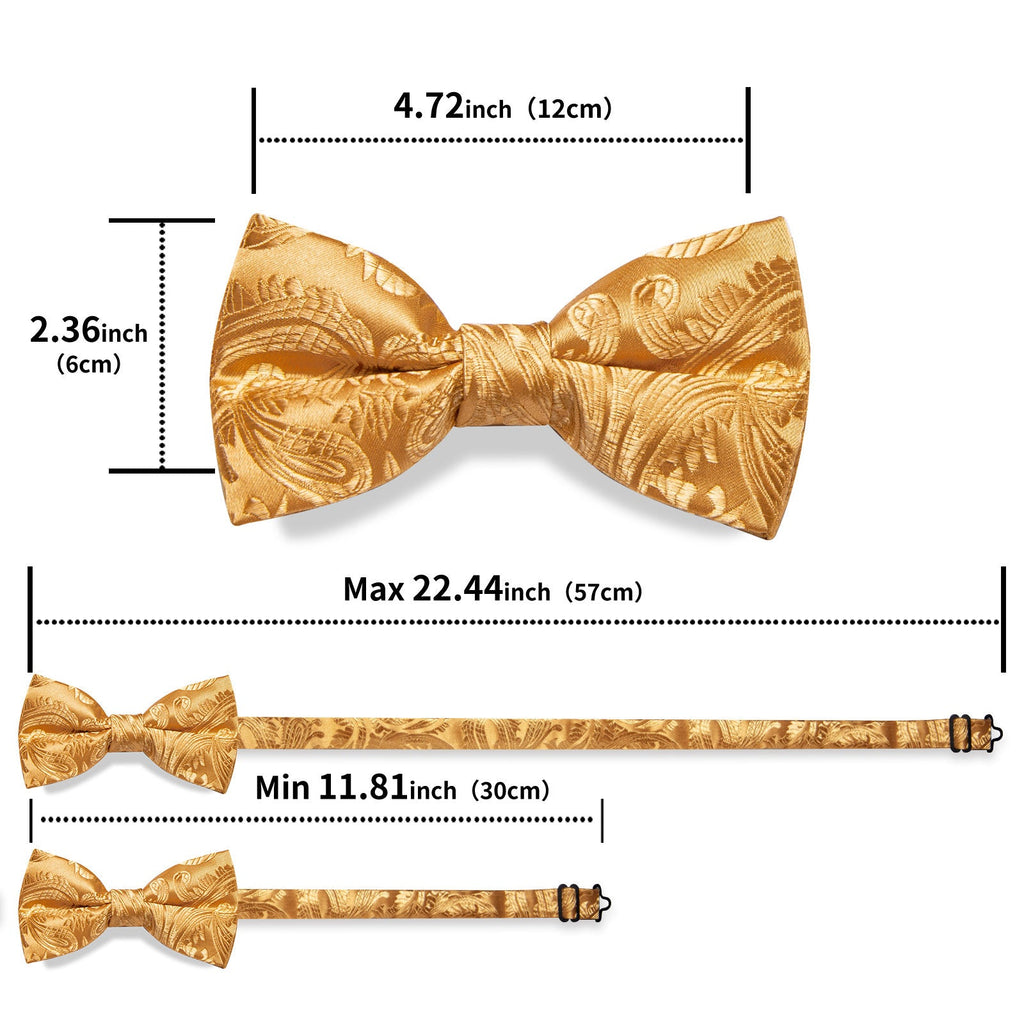 GentCrest Gold Paisley Bowtie Set - Image 6