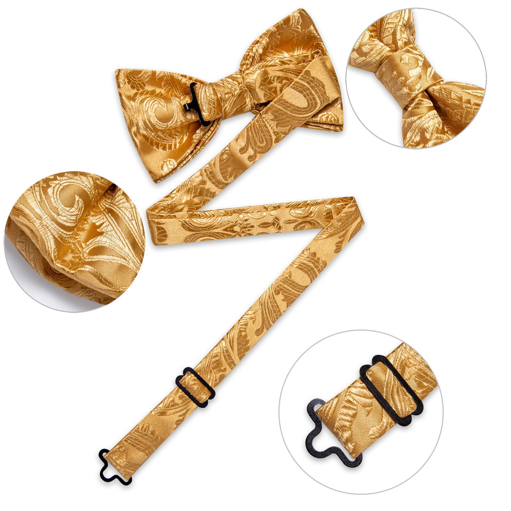 GentCrest Gold Paisley Bowtie Set - Image 5