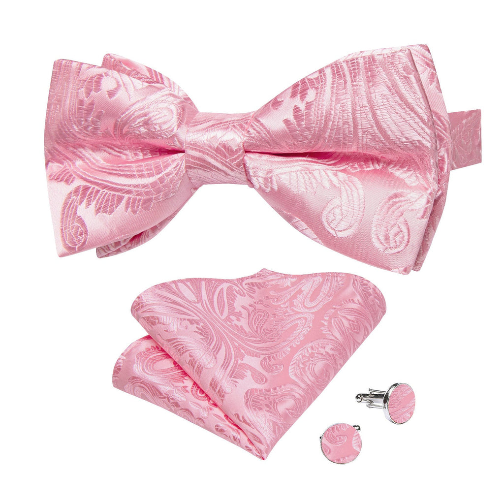 GentCrest Pink Paisley Bowtie Set - Image 4