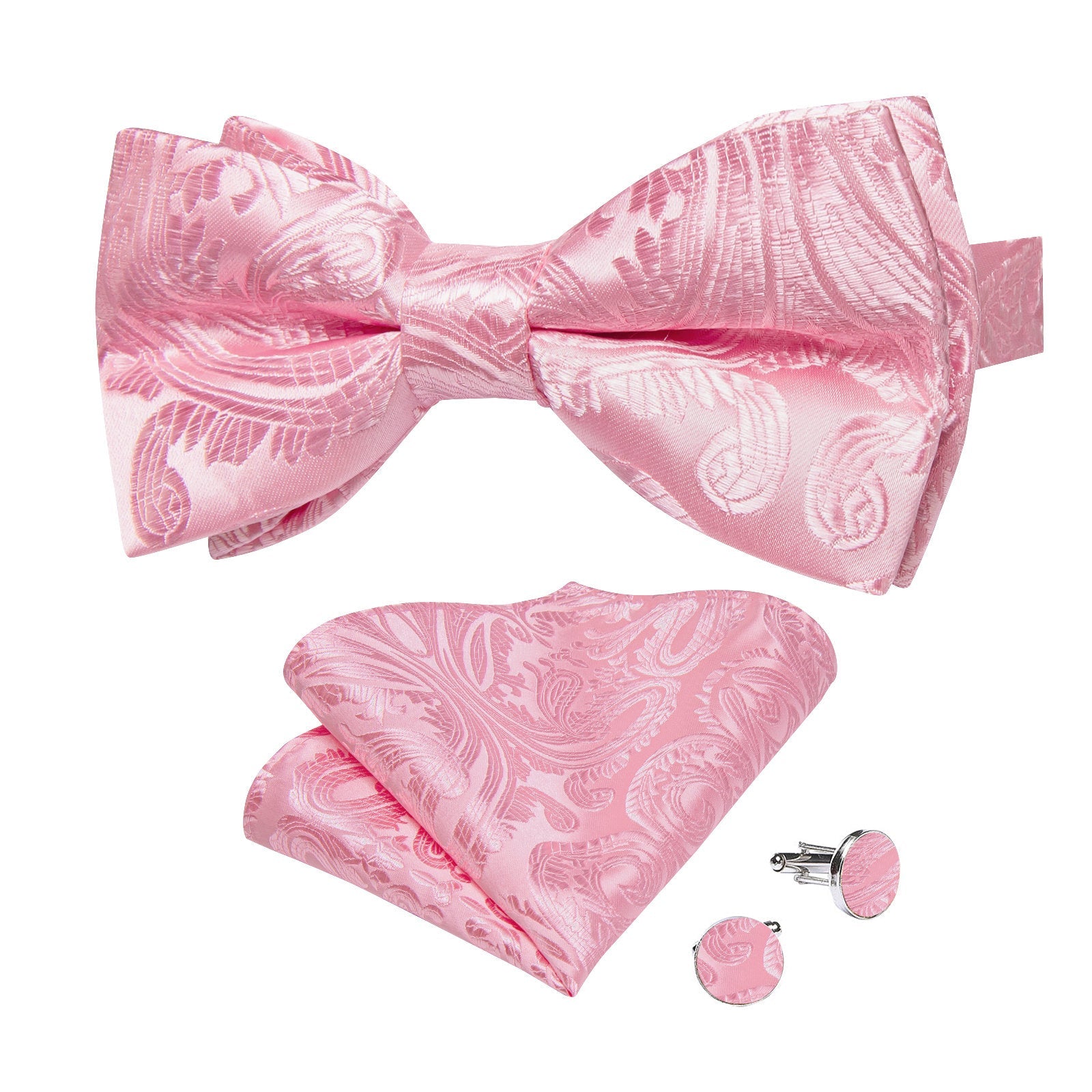 GentCrest Pink Paisley Bowtie Set - Image 4