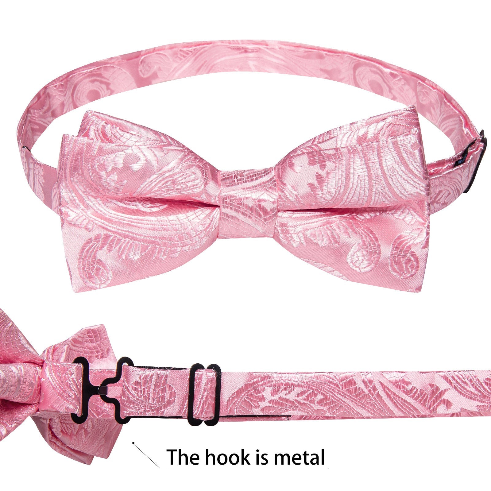 GentCrest Pink Paisley Bowtie Set - Image 2