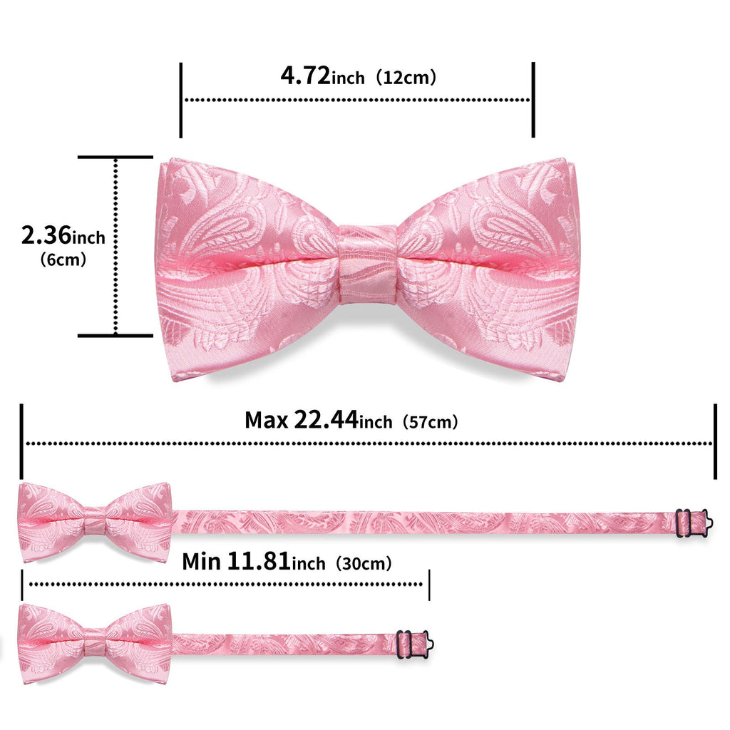 GentCrest Pink Paisley Bowtie Set - Image 6