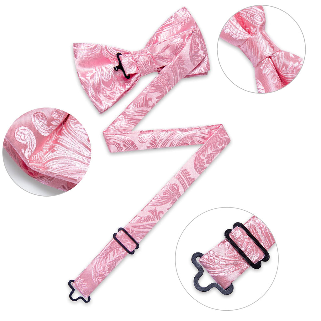 GentCrest Pink Paisley Bowtie Set - Image 5