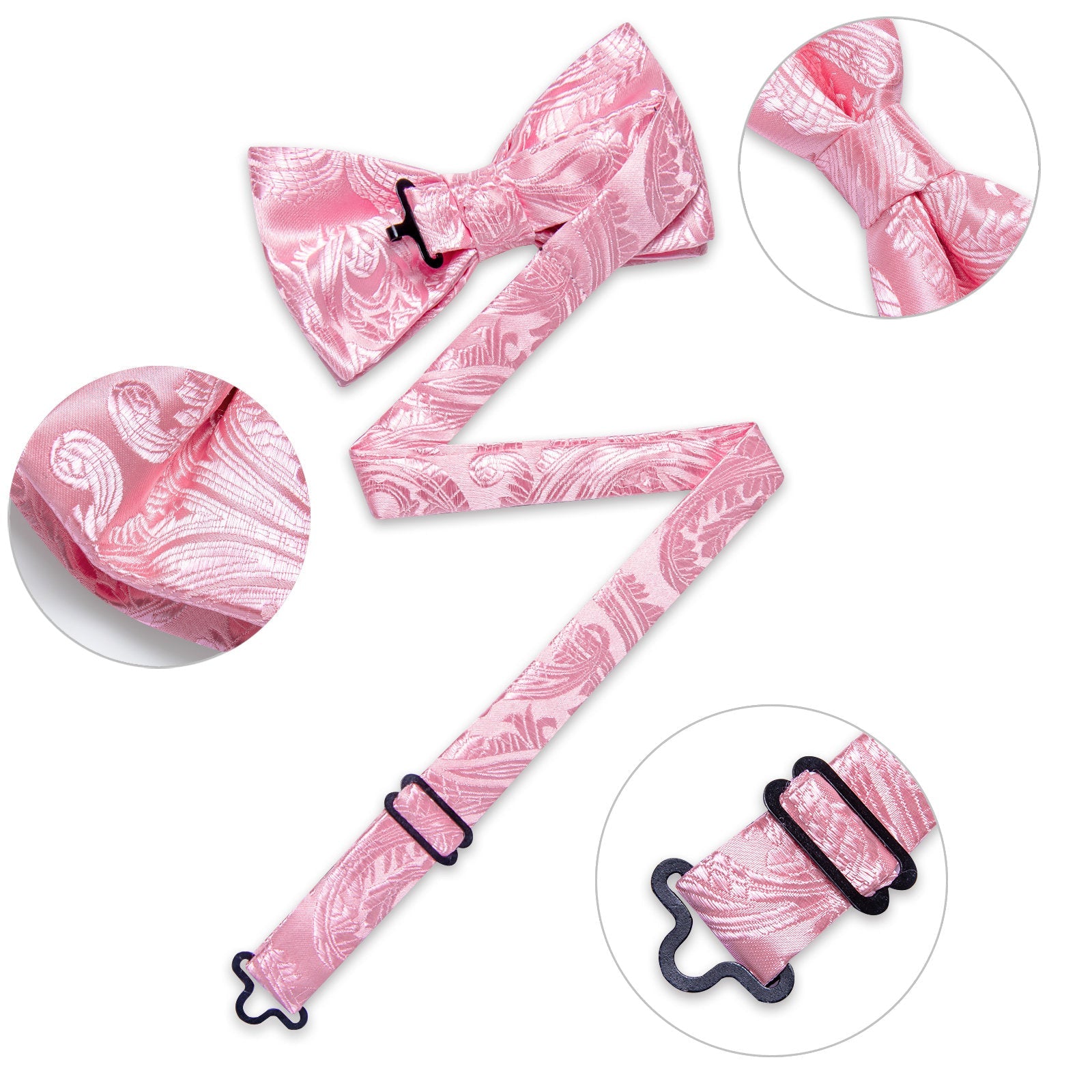 GentCrest Pink Paisley Bowtie Set - Image 5