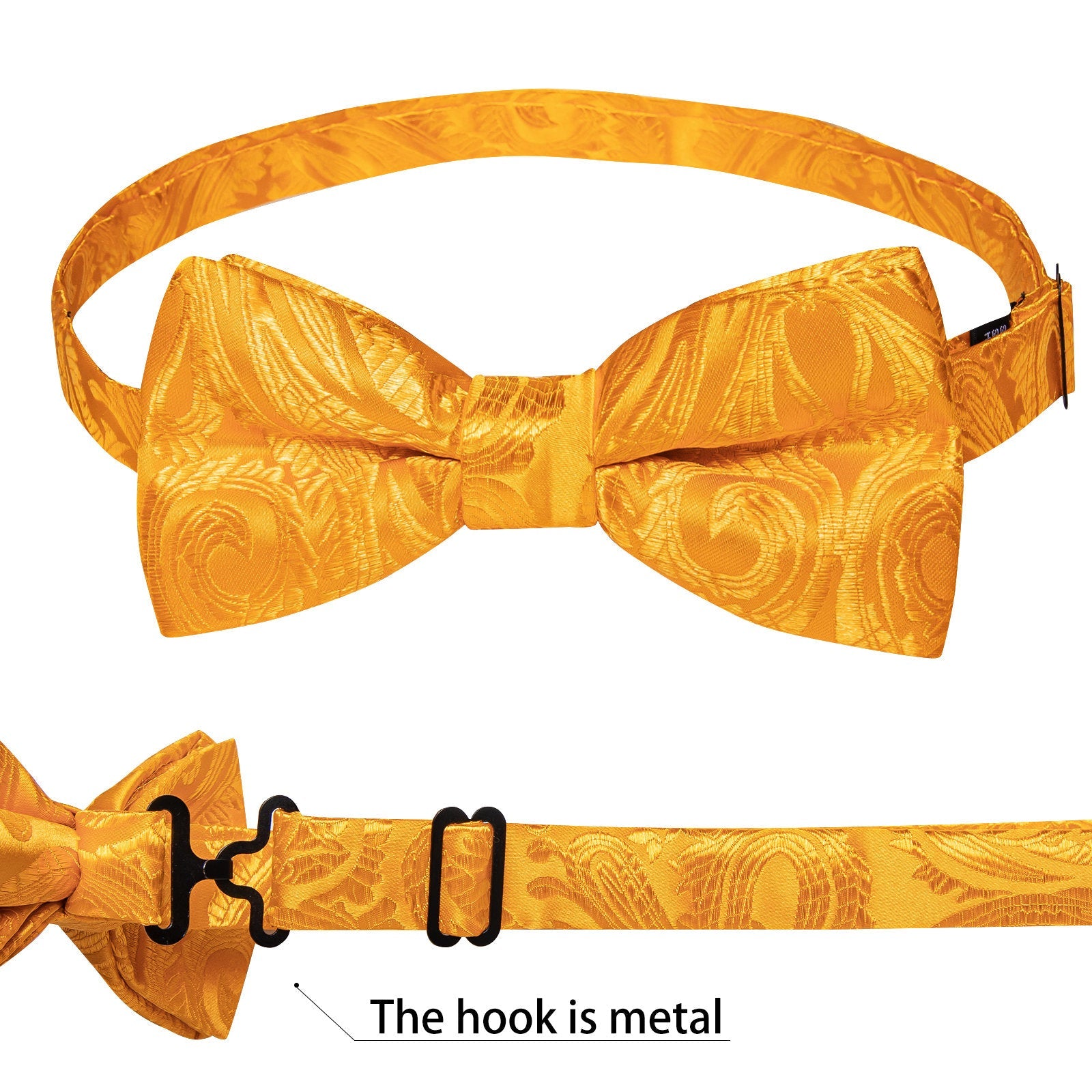 GentCrest Orange Paisley Bowtie Set - Image 5