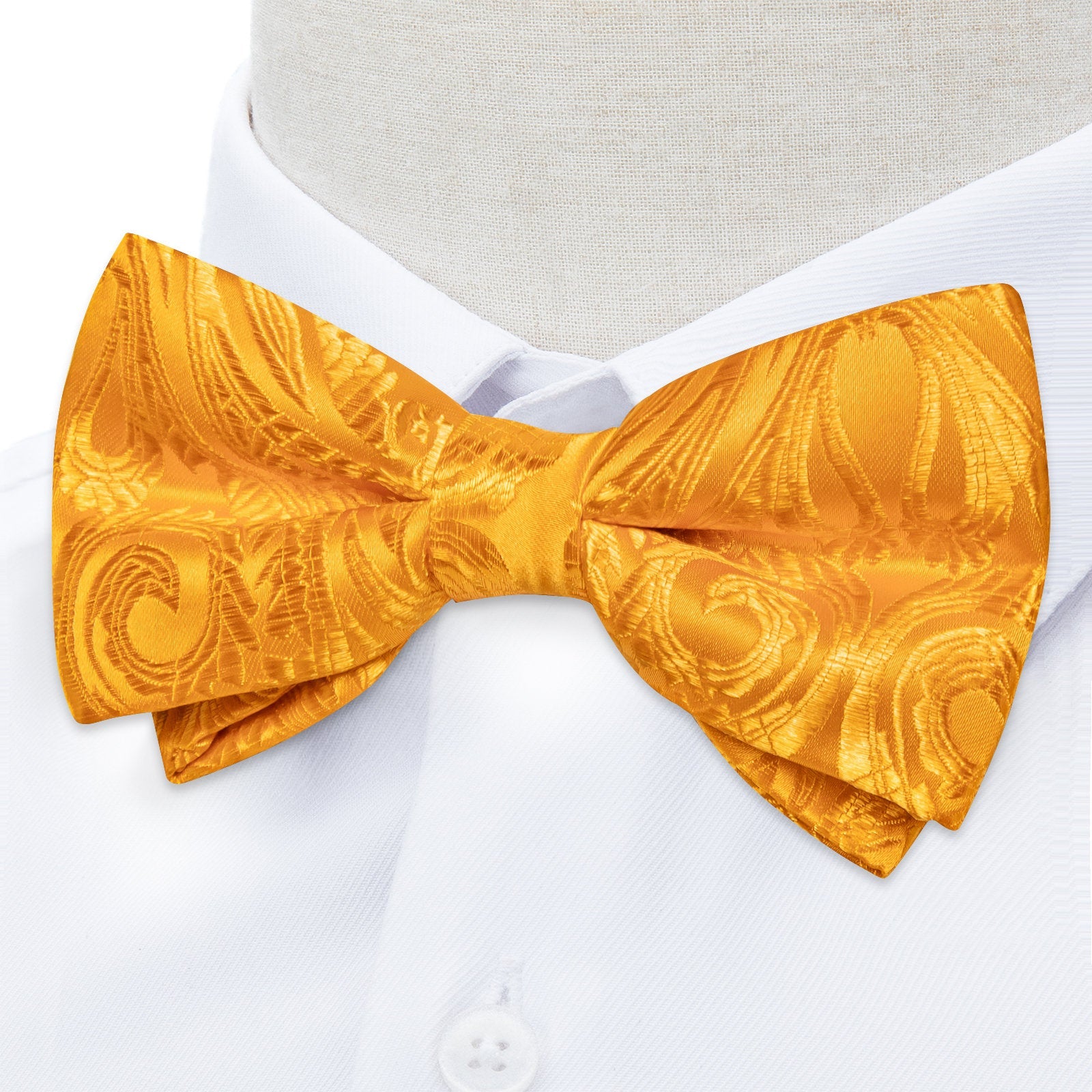 GentCrest Orange Paisley Bowtie Set - Image 3
