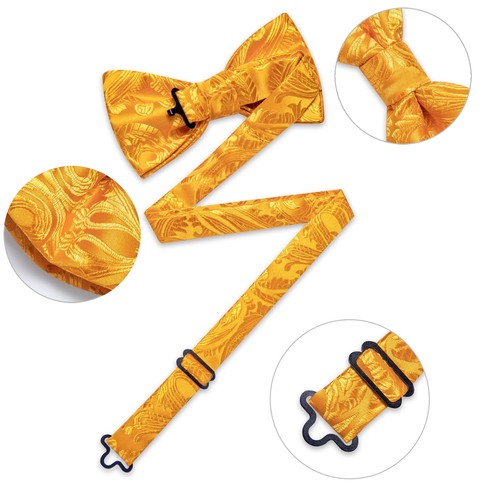 GentCrest Orange Paisley Bowtie Set - Image 6
