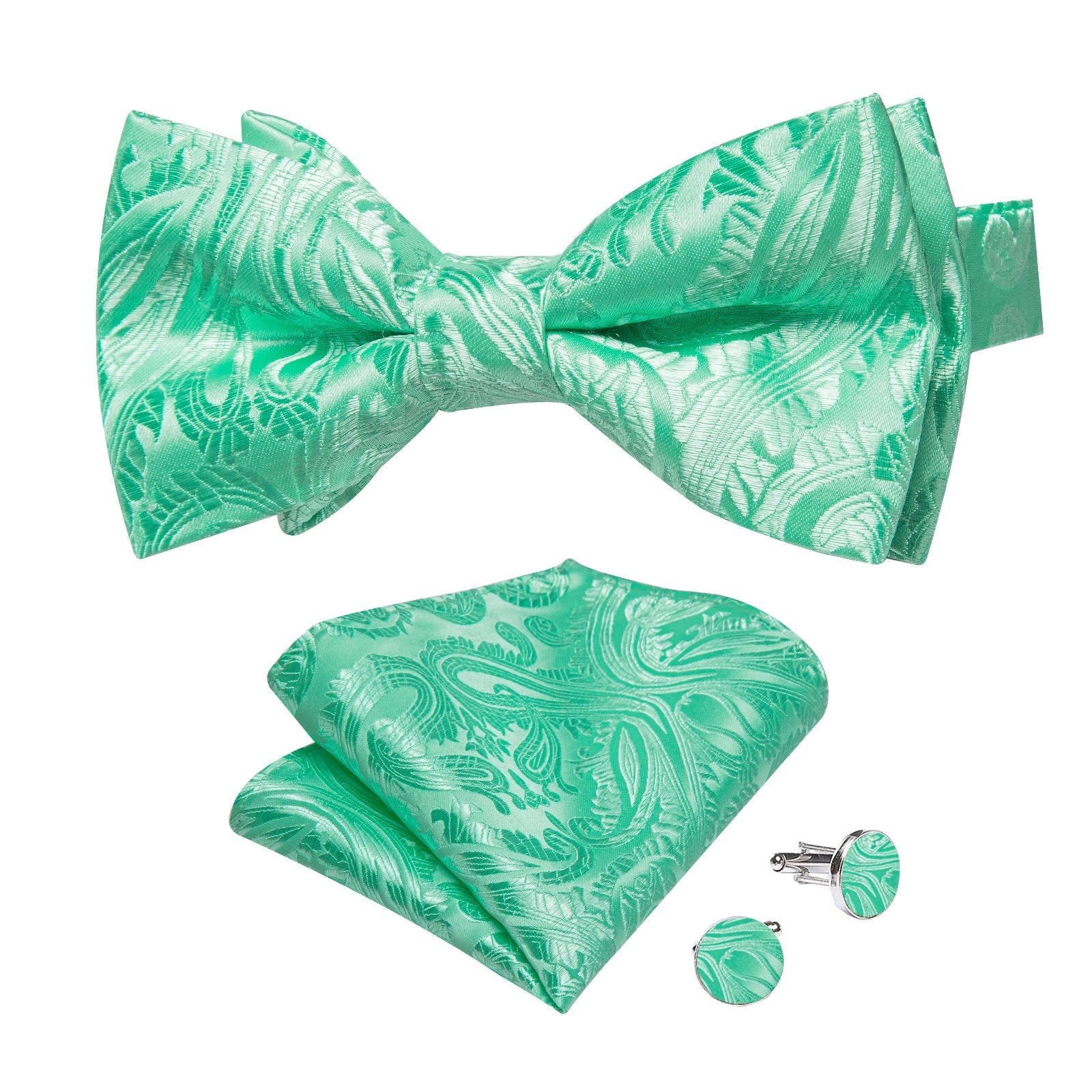 GentCrest Green Paisley Bowtie Set - Image 2
