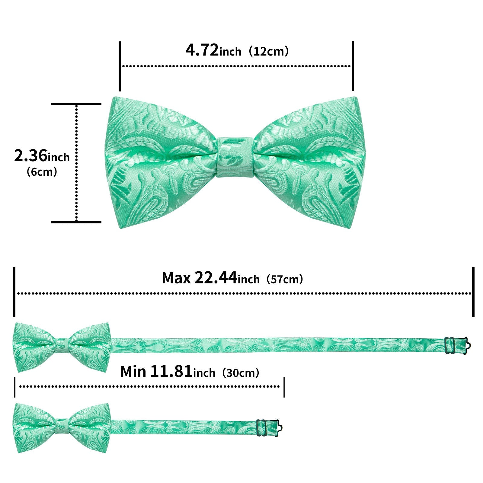 GentCrest Green Paisley Bowtie Set - Image 6