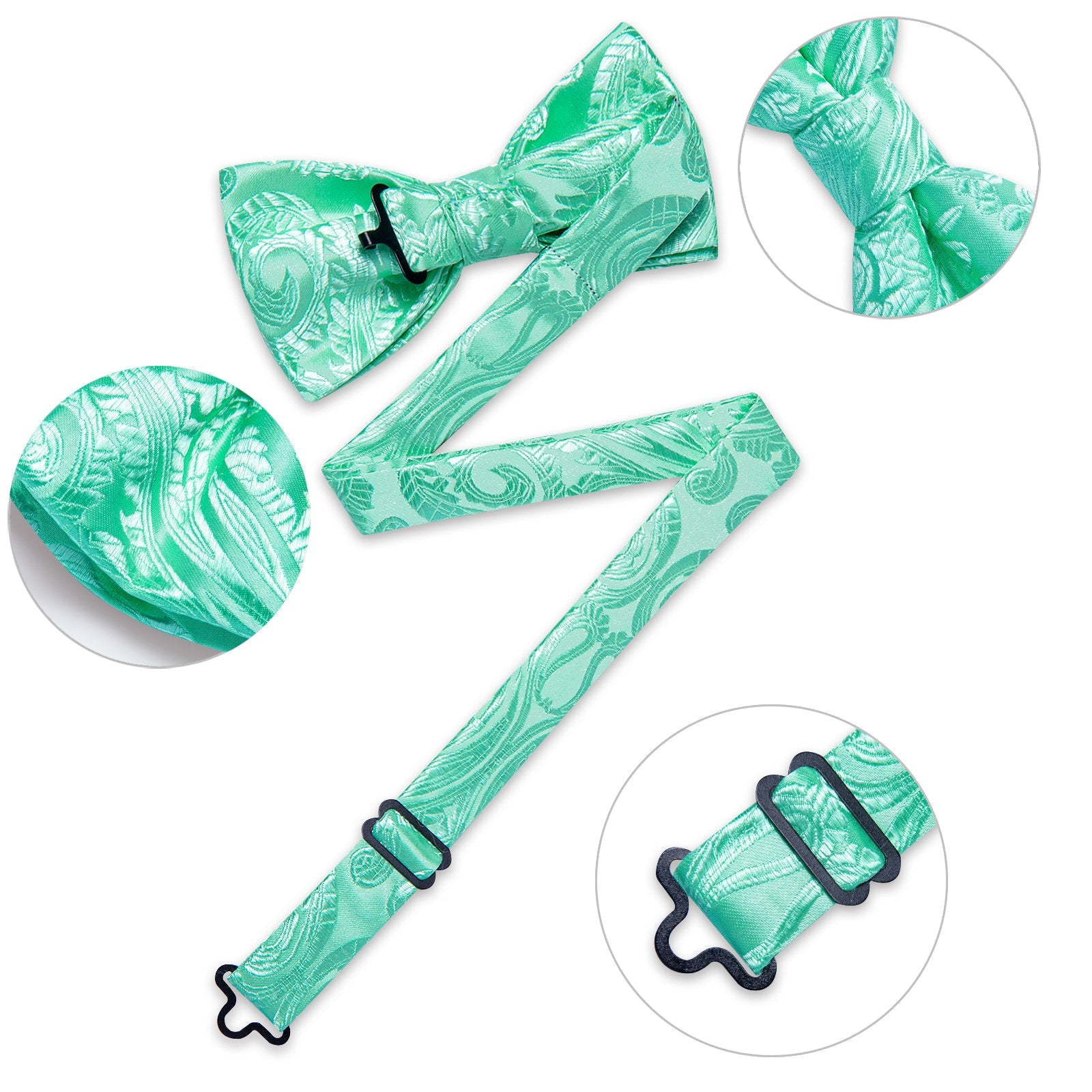 GentCrest Green Paisley Bowtie Set - Image 4