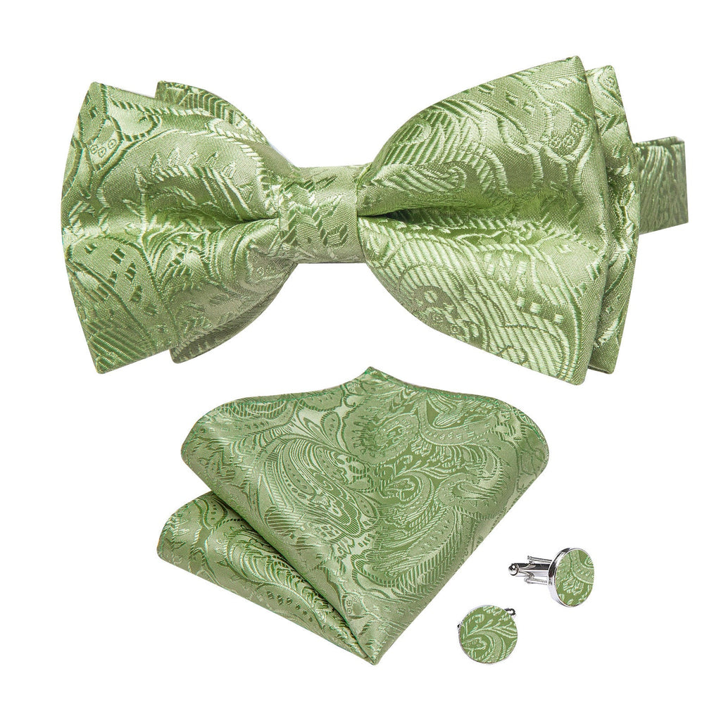 GentCrest Green Paisley Bowtie Set - Image 2