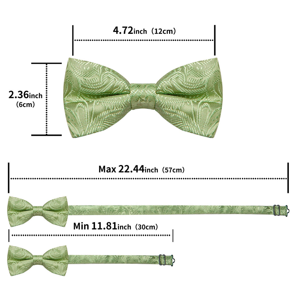 GentCrest Green Paisley Bowtie Set - Image 6