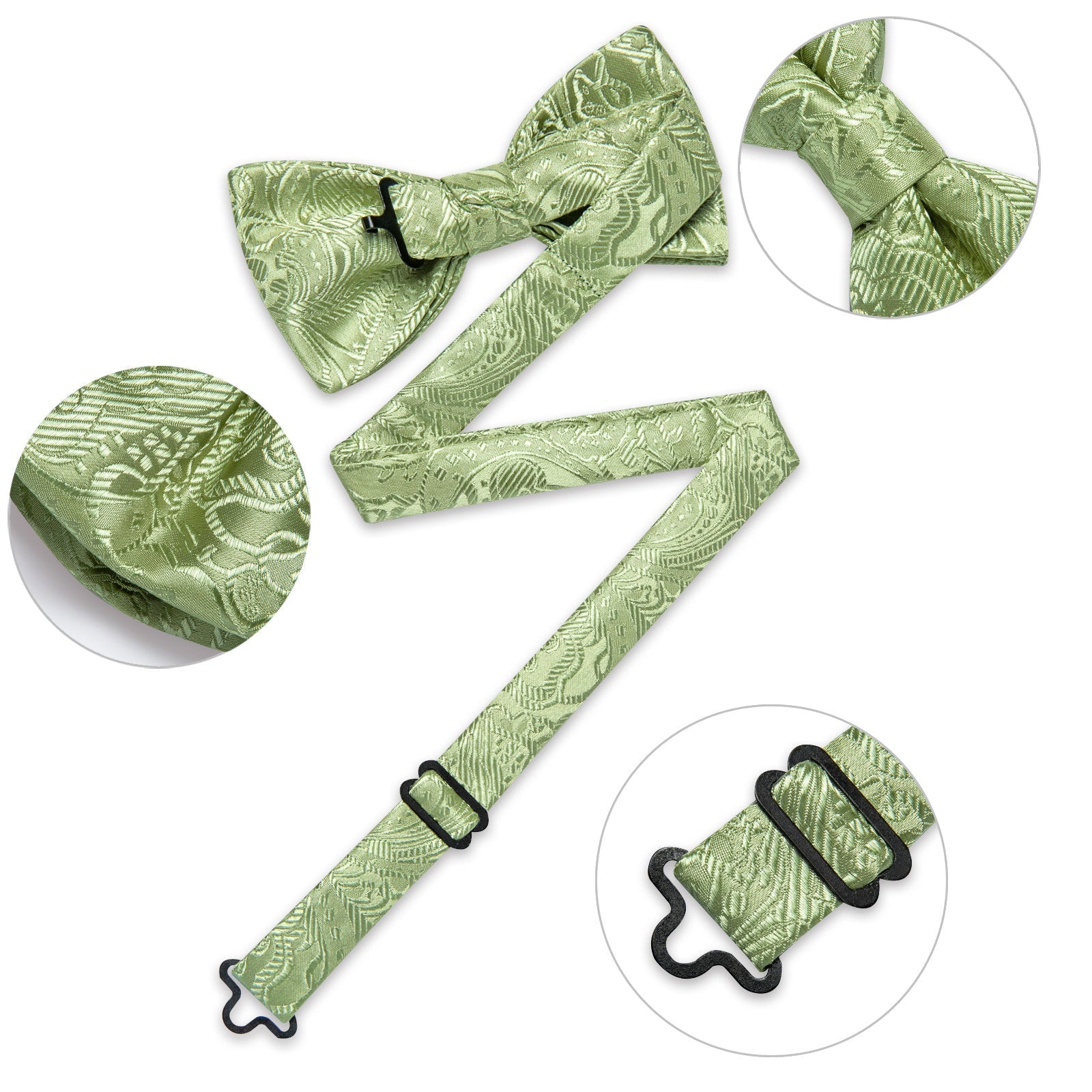 GentCrest Green Paisley Bowtie Set - Image 4