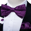 GentCrest Purple Paisley Bowtie Set - Image 1