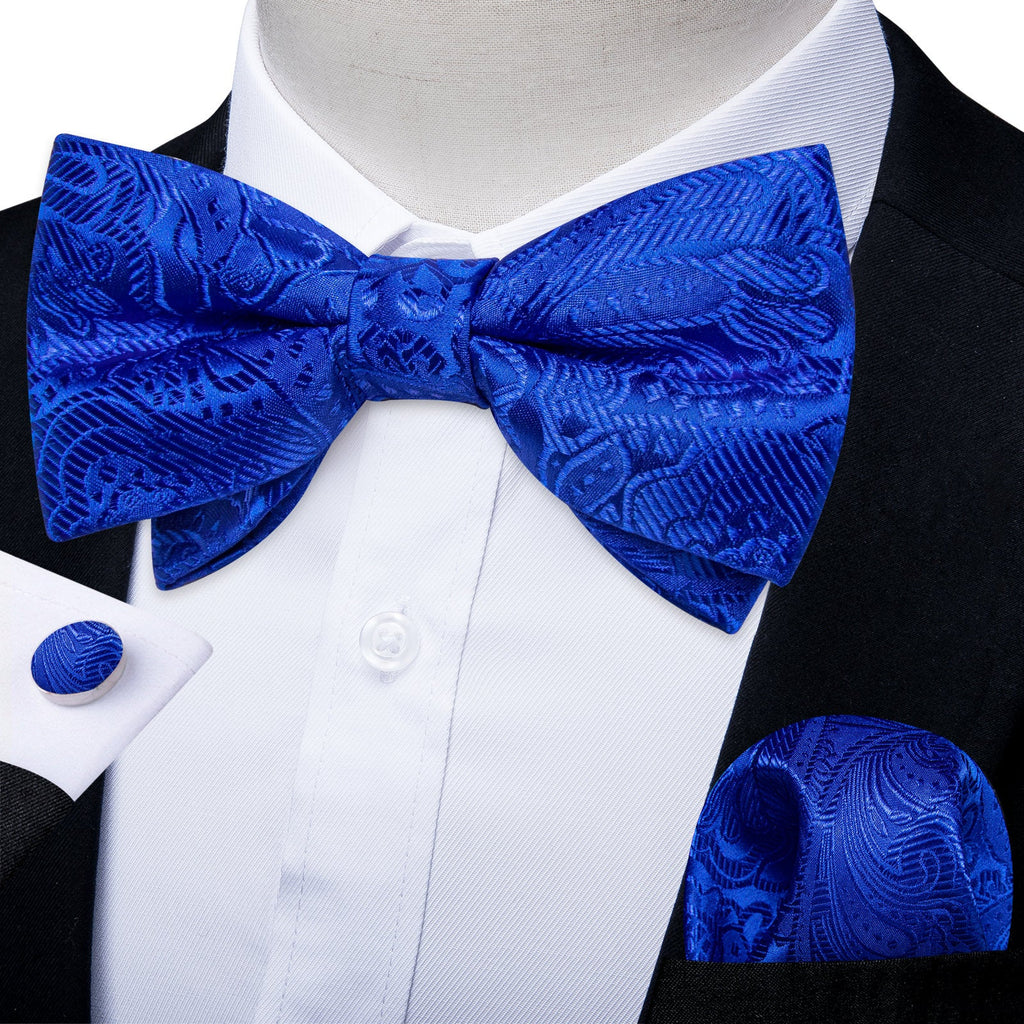GentCrest Blue Paisley Bowtie Set - Image 1