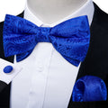 GentCrest Blue Paisley Bowtie Set - Image 1