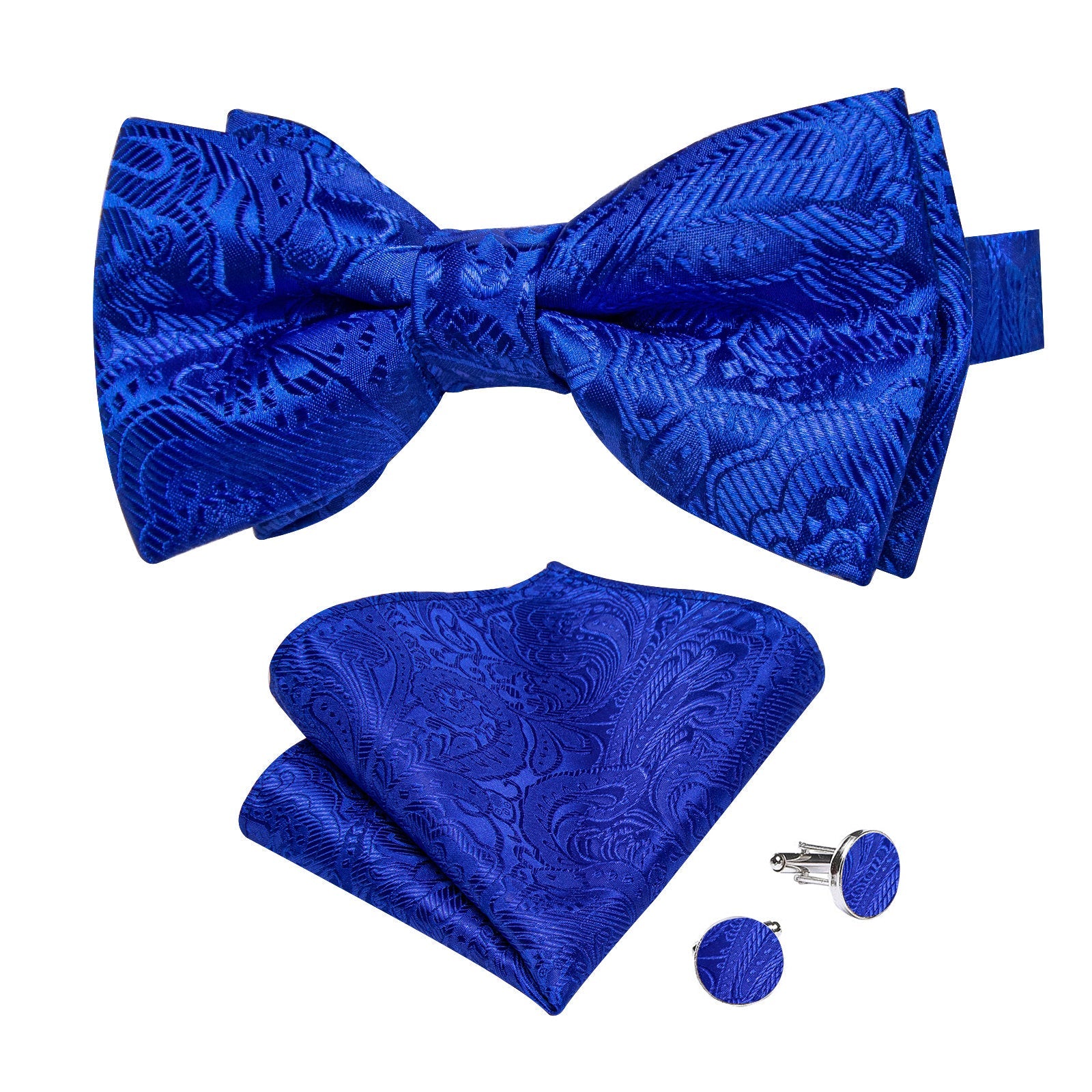GentCrest Blue Paisley Bowtie Set - Image 3