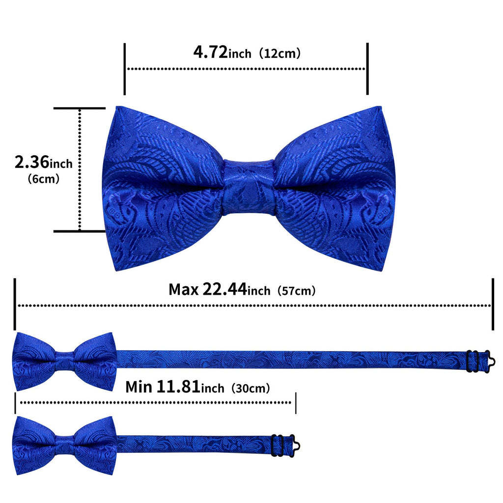 GentCrest Blue Paisley Bowtie Set - Image 6