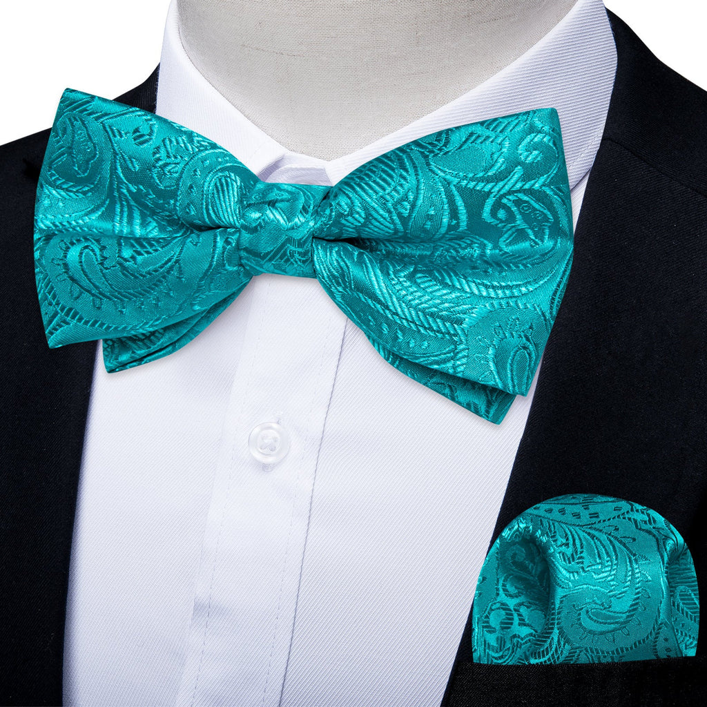GentCrest Blue Paisley Bowtie Set - Image 1