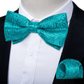 GentCrest Blue Paisley Bowtie Set - Image 1