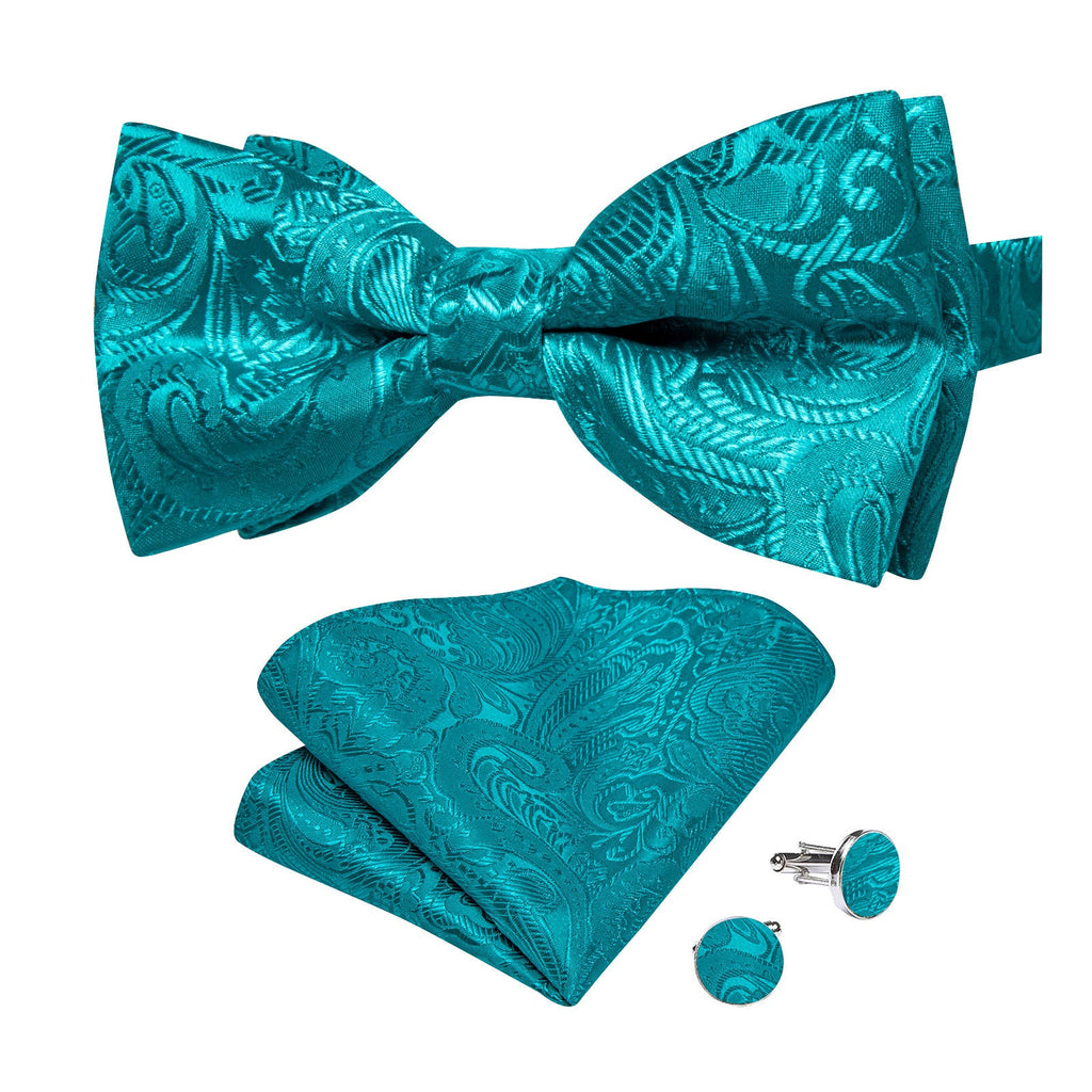 GentCrest Blue Paisley Bowtie Set - Image 2