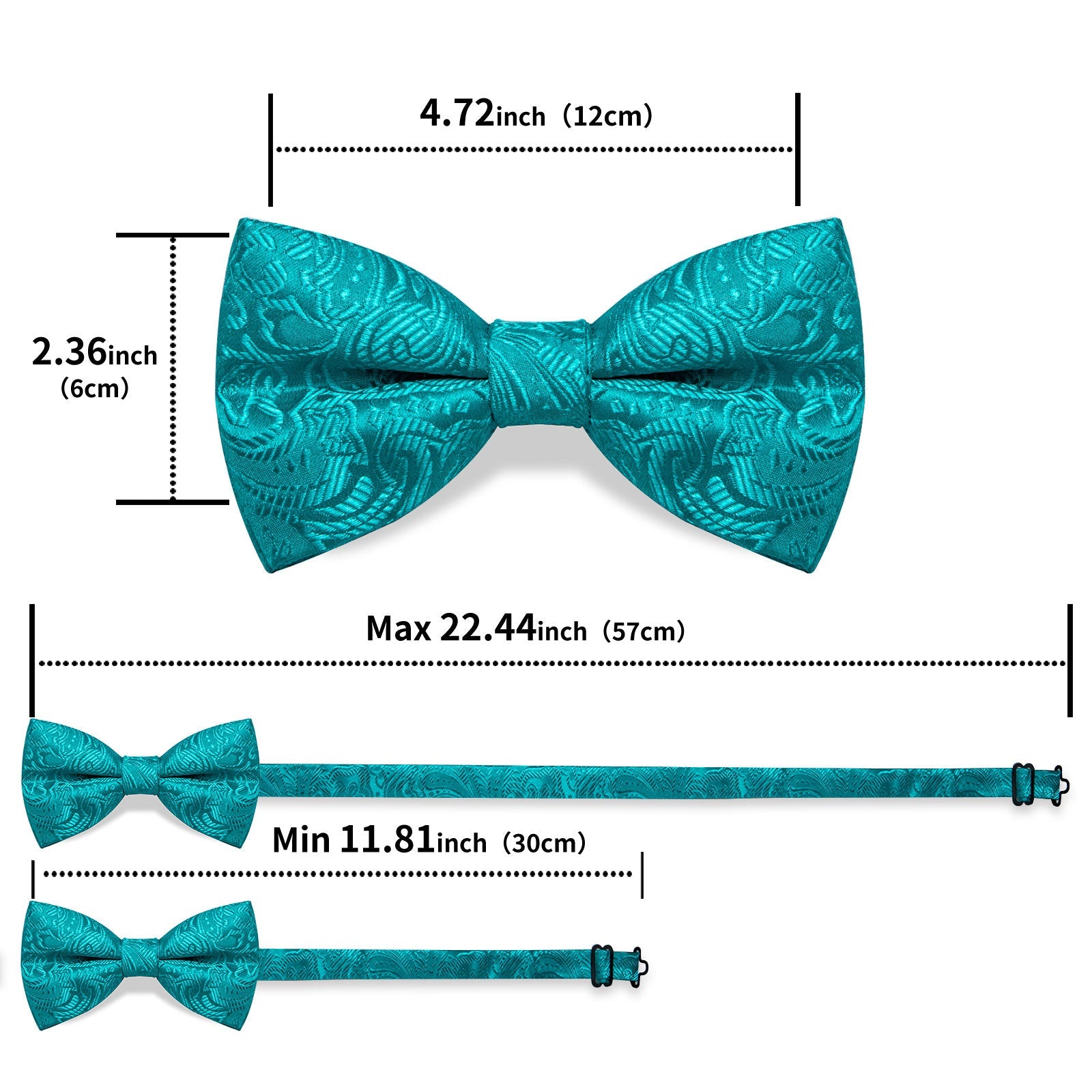GentCrest Blue Paisley Bowtie Set - Image 6