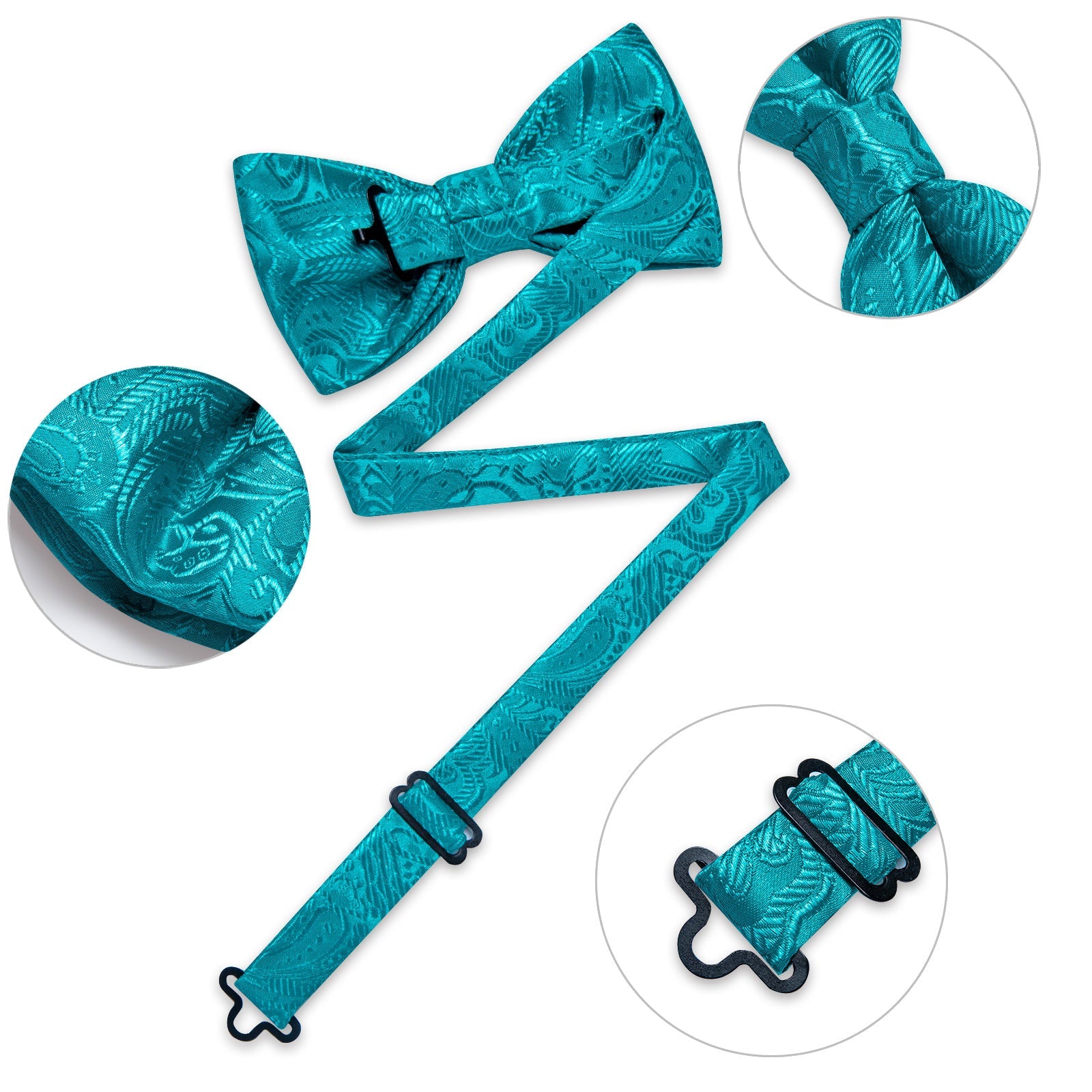 GentCrest Blue Paisley Bowtie Set - Image 5