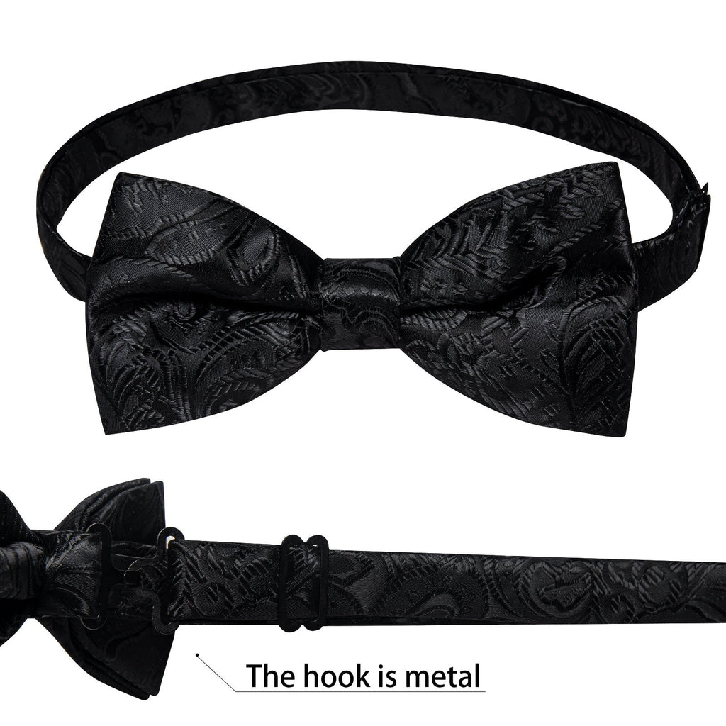 GentCrest Black Paisley Bowtie Set - Image 4