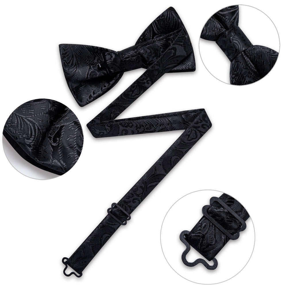 GentCrest Black Paisley Bowtie Set - Image 5