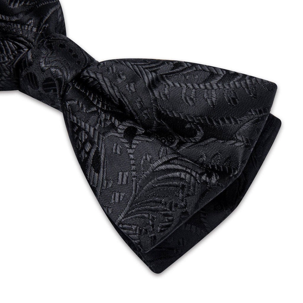 GentCrest Black Paisley Bowtie Set - Image 3