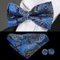 GentCrest Black Paisley Bowtie Set - Image 1