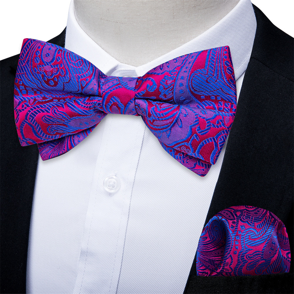 GentCrest Blue Paisley Bowtie Set - Image 1