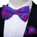 GentCrest Blue Paisley Bowtie Set - Image 1