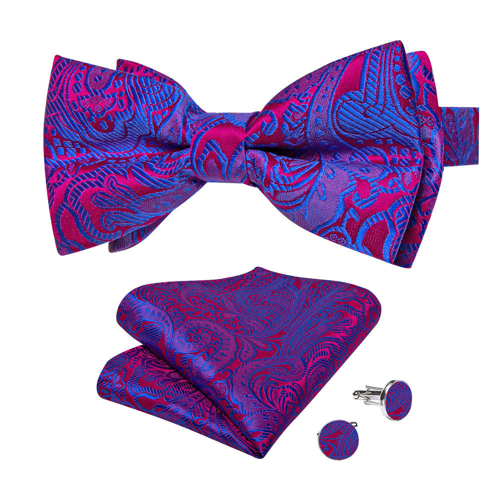 GentCrest Black Paisley Bowtie Set - Image 3