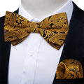 GentCrest Gold Paisley Bowtie Set - Image 1