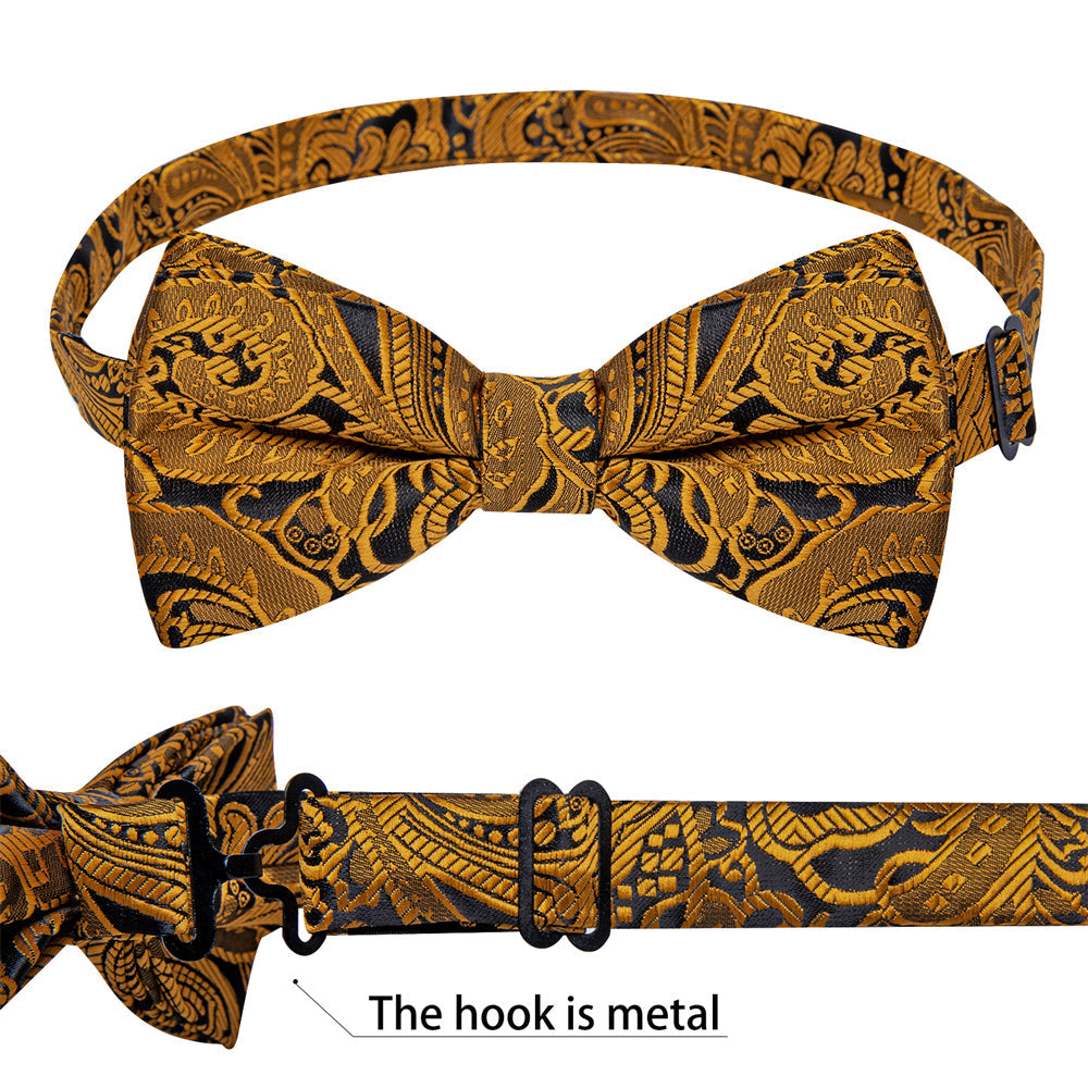 GentCrest Gold Paisley Bowtie Set - Image 4