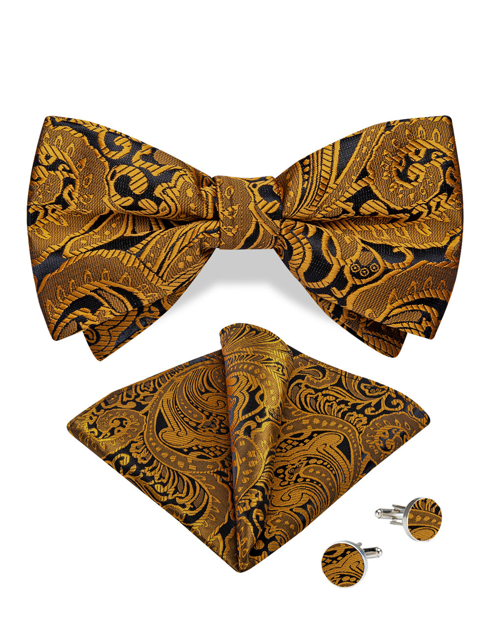 GentCrest Gold Paisley Bowtie Set - Image 6