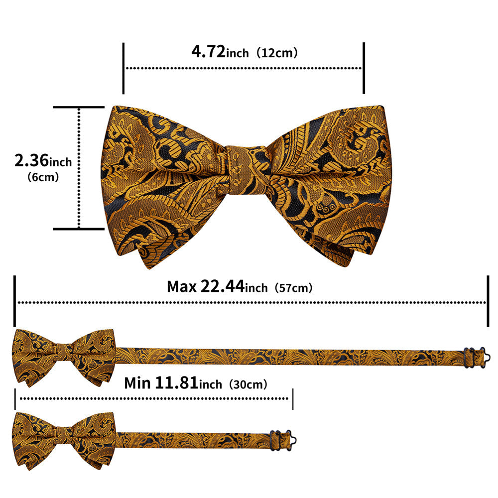 GentCrest Gold Paisley Bowtie Set - Image 5