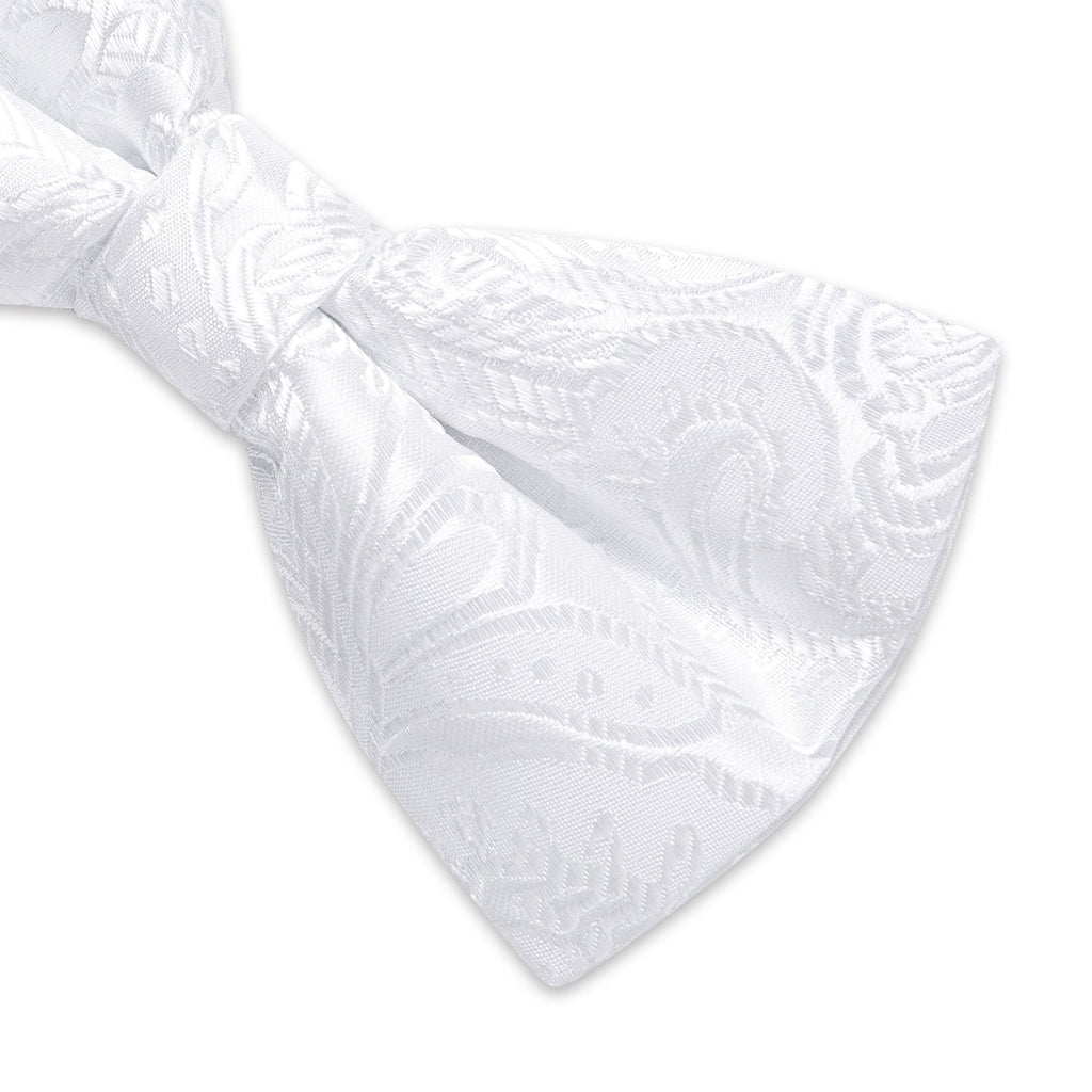 GentCrest White Paisley Bowtie Set - Image 5