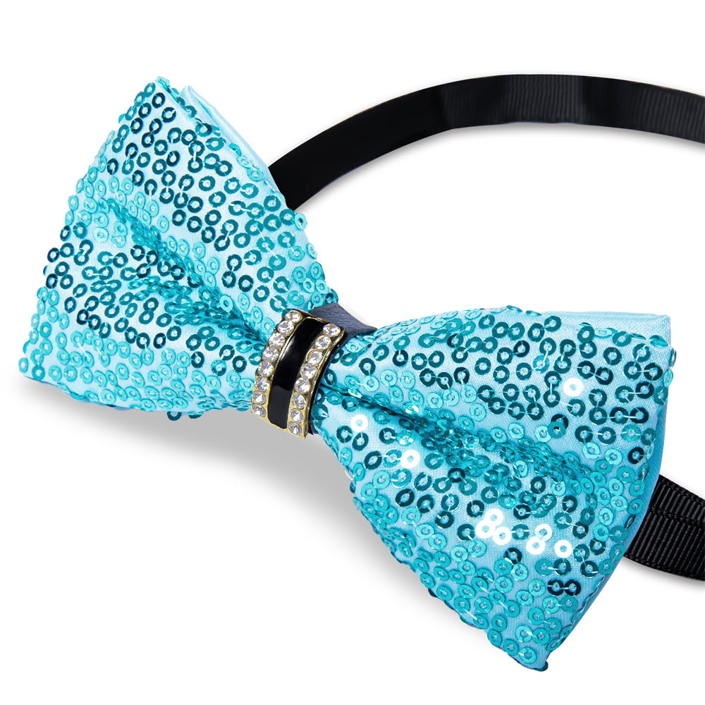 GentCrest Blue Sequin Bowtie Set - Image 5