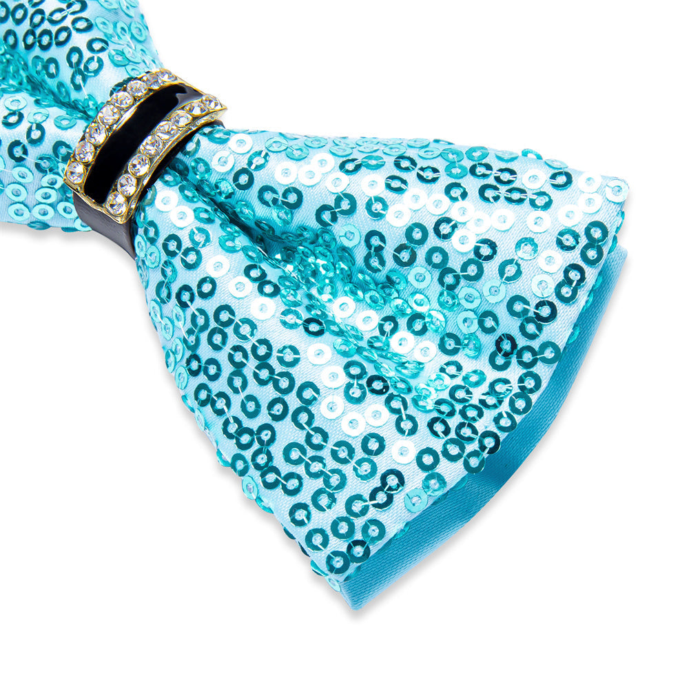 GentCrest Blue Sequin Bowtie Set - Image 7