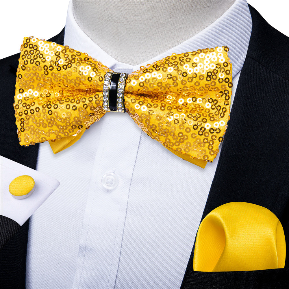 GentCrest Yellow Novelty Bowtie Set - Image 1