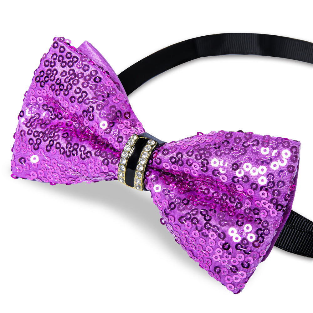 GentCrest Purple Sequin Bowtie Set - Image 5